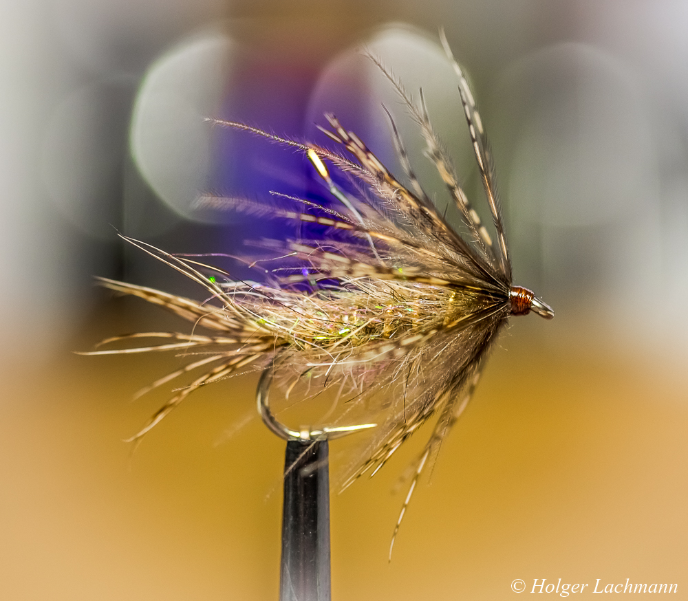 6 Flies - #14 Cinnamon Caddis Soft-Hackled Pupa Fishing Flies